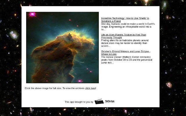 Amazing Astronomy from Chrome web store to be run with OffiDocs Chromium online